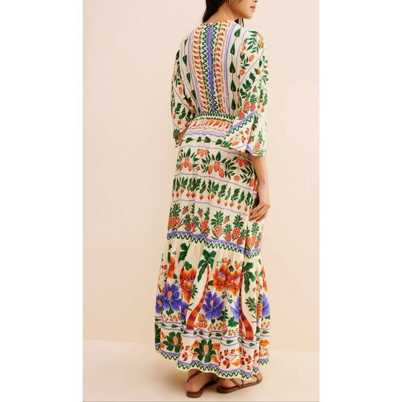 FARM Rio V-Neck Kaftan Maxi Cut-Out Dress - Picture 3 of 13
